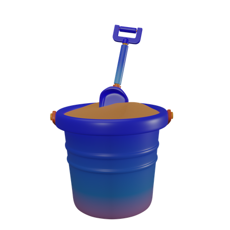 Full Sand Bucket  3D Icon
