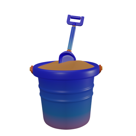 Full Sand Bucket  3D Icon