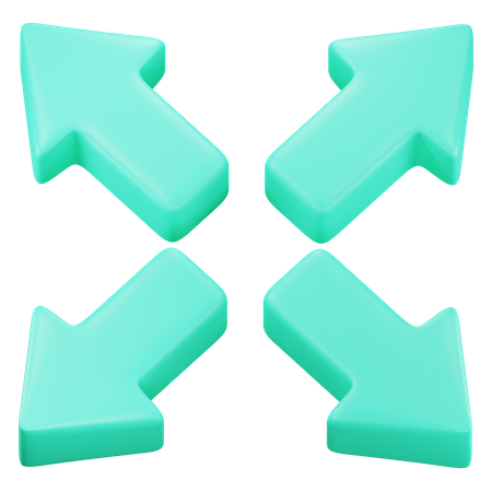 Full Screen Arrow  3D Icon