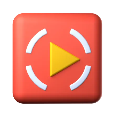 Full Screen Video  3D Icon