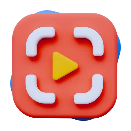 Full-Screen Video  3D Icon