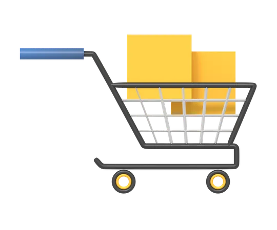 Full Shopping Cart  3D Icon