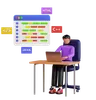 Full Stack Developer Doing Web Coding