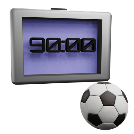 Full Time Football Match  3D Icon
