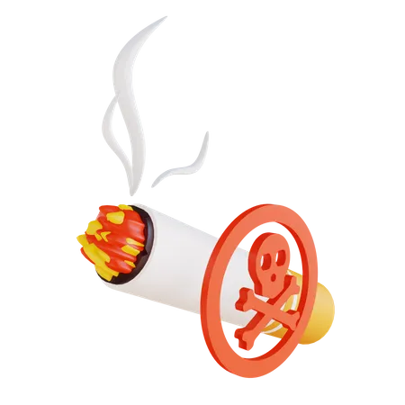 Fumar cigarro  3D Illustration
