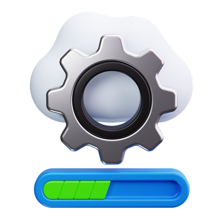 Función de nube  3D Icon