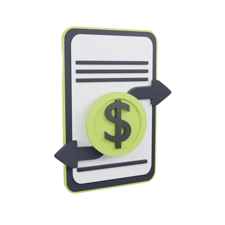 Fund Transfer 3 D Icon Contains PNG BLEND GLTF And OBJ Files 3D Icon