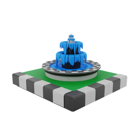 Fundación de agua  3D Illustration