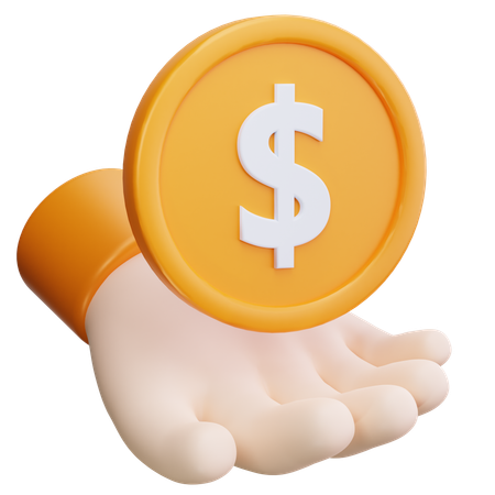 Funding Hand  3D Icon