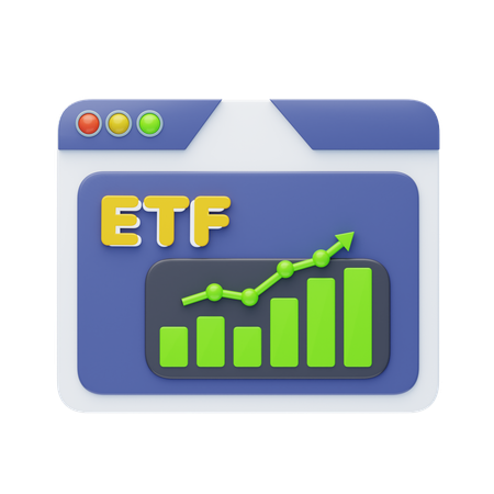 Fundos negociados em bolsa (ETFs)  3D Icon