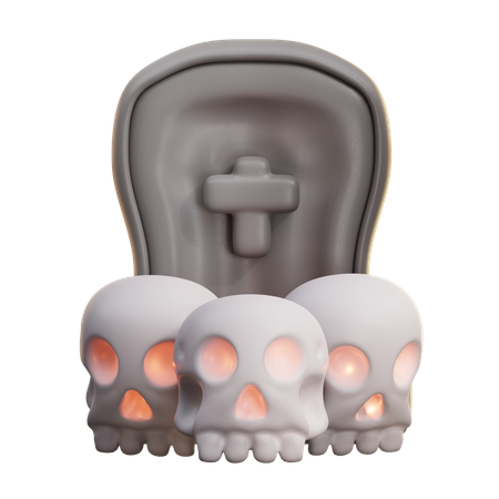 Funeral And Skull  3D Icon