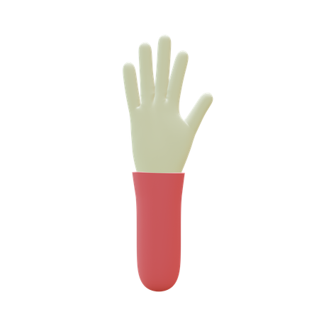 Fünf-Finger-Geste  3D Icon