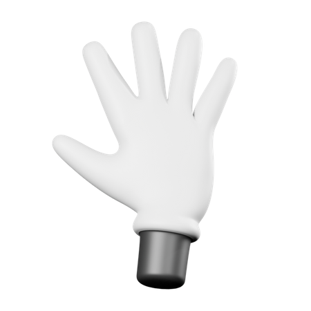 Fünf-Finger-Geste  3D Icon
