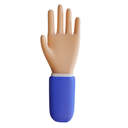 Fünf-Finger-Geste  3D Icon