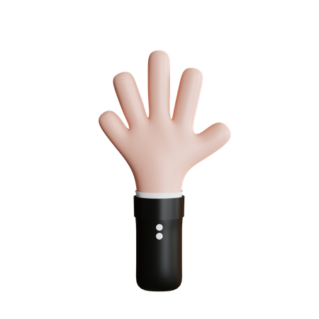 Fünf-Finger-Geste  3D Icon