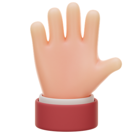 Fünf-Finger-Geste  3D Icon