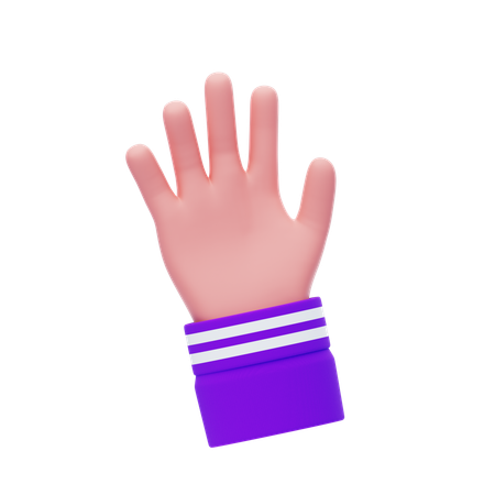 Fünf-Finger-Handbewegung  3D Icon