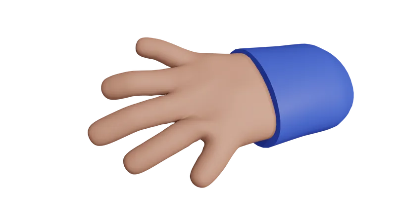 Handbewegung mit fünf Fingern  3D Icon