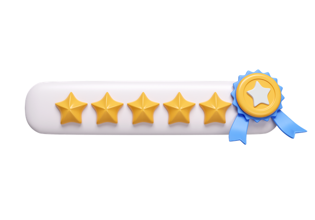 Fünf-Sterne-Bewertung  3D Icon