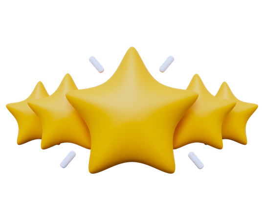 Fünf-Sterne-Bewertung  3D Icon