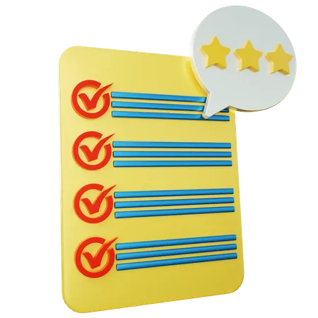 Fünf-Sterne-Feedback  3D Icon