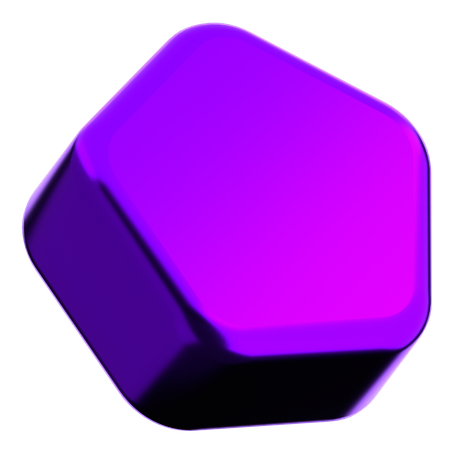 Fünfeck abstrakte Form  3D Icon