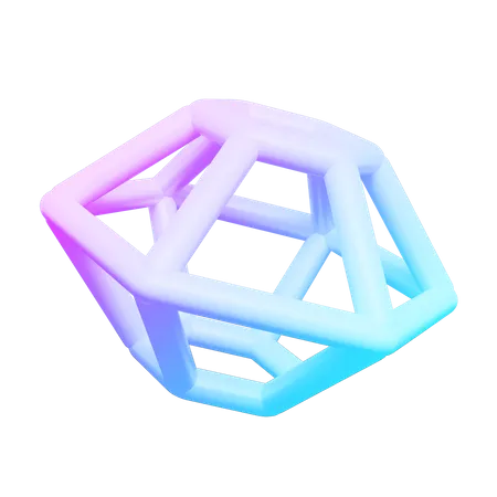 Fünfeck abstrakte Form  3D Icon