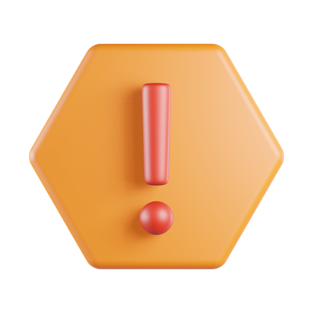 Pentagon-Ausrufezeichen  3D Icon