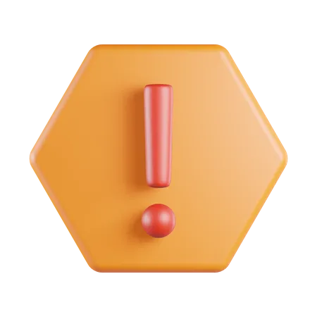 Pentagon-Ausrufezeichen  3D Icon