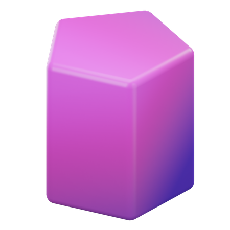 Fünfeckiges Prisma  3D Icon