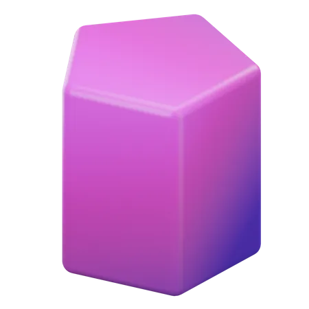 Fünfeckiges Prisma  3D Icon