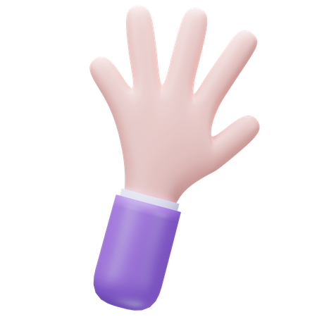 Fünffingerhand  3D Icon