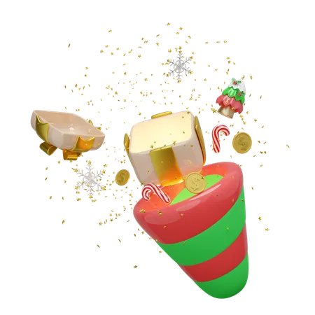 Funil de fogos de artifício de explosão  3D Illustration