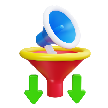 Funil de marketing  3D Icon