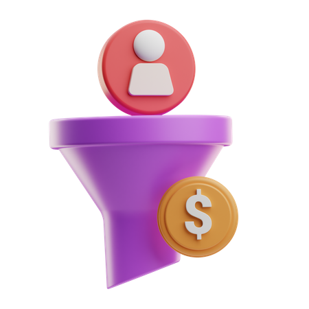 Funil de marketing  3D Icon