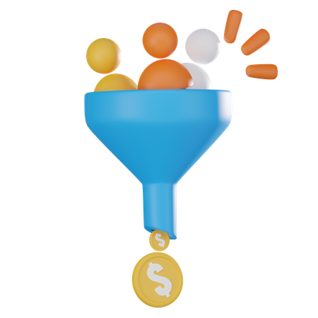 Funil de marketing  3D Icon