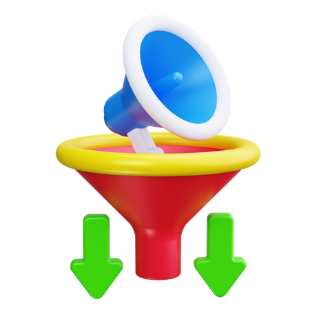Funil de marketing  3D Icon