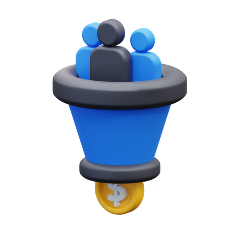 Funil de marketing  3D Icon