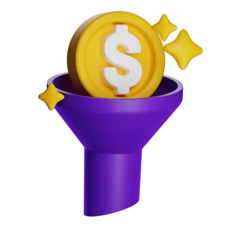 Funil de vendas  3D Icon