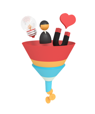 Funil de vendas  3D Icon