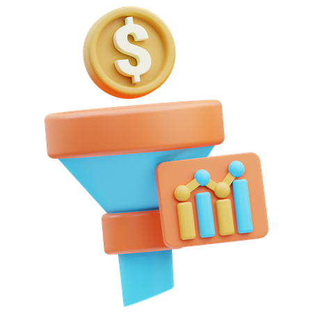 Funil de vendas  3D Icon