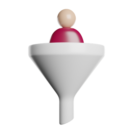 Funil do usuário  3D Icon
