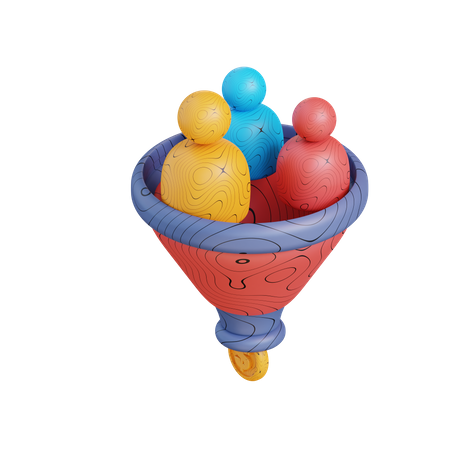 Funil do usuário  3D Icon