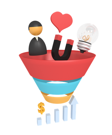 Funil financeiro  3D Icon