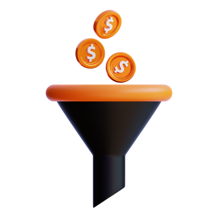 Funil financeiro  3D Icon