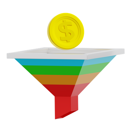 Funil financeiro  3D Icon