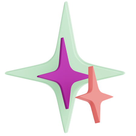 Funkelnde abstrakte Form  3D Icon