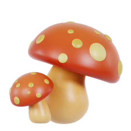 Funky Mushroom  3D Icon