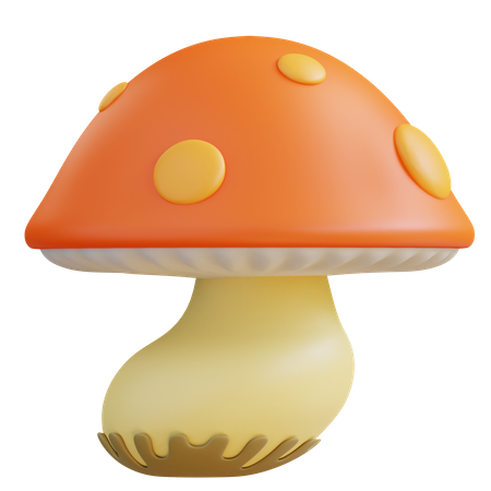 Funky Mushroom  3D Icon