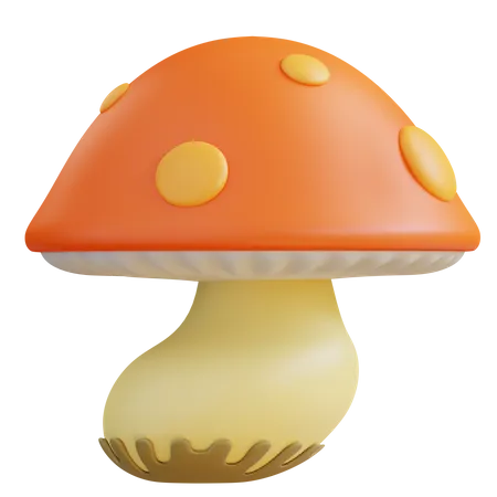 3 D Illustration Funky Mushroom 3D Icon
